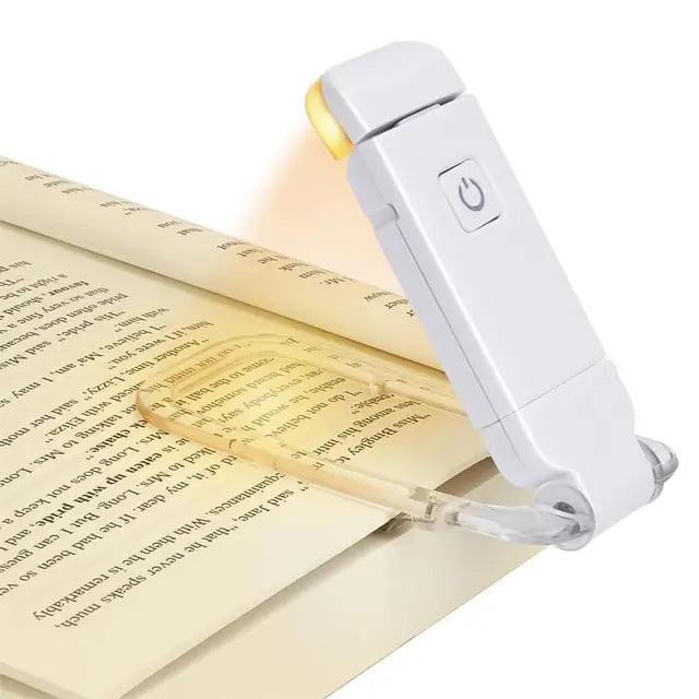 Clip-On LED Book Light — USB Rechargeable, Eye Protection