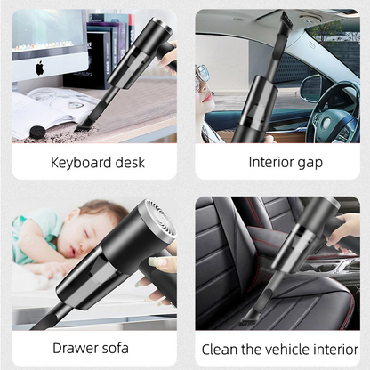 Cordless Handheld Vacuum — 120W, 9000Pa Suction for Car & Home