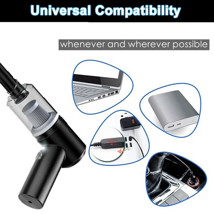Cordless Handheld Vacuum — 120W, 9000Pa Suction for Car & Home