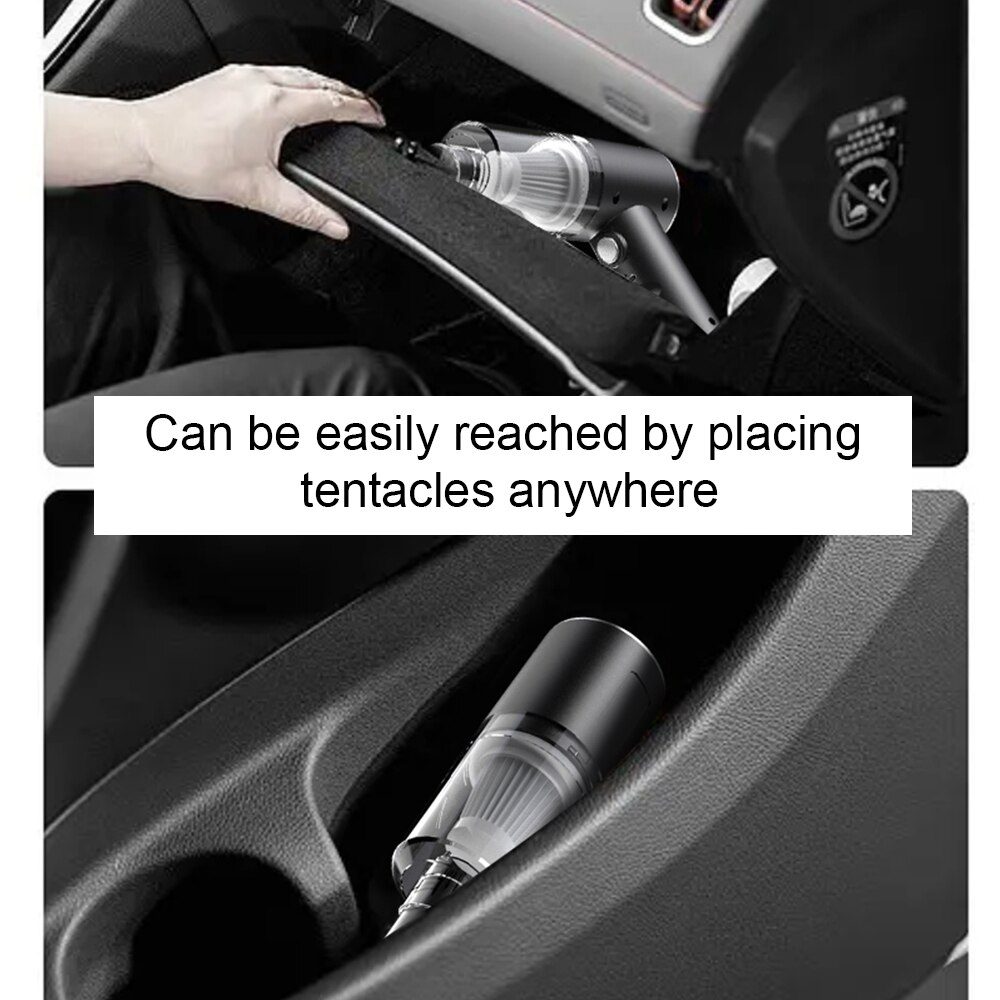Cordless Handheld Vacuum — 120W, 9000Pa Suction for Car & Home