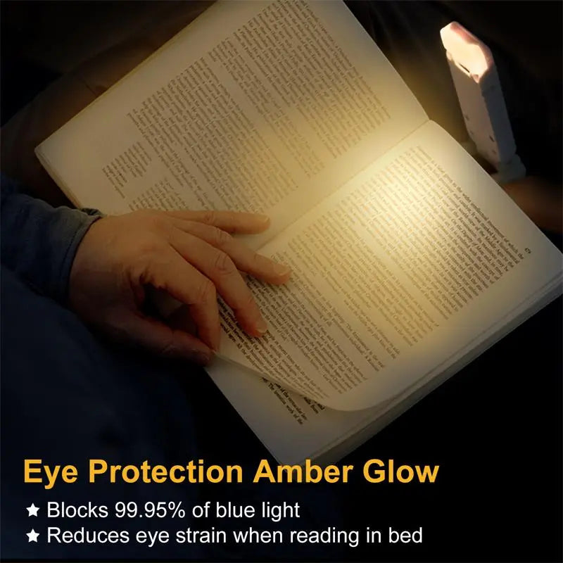Clip-On LED Book Light — USB Rechargeable, Eye Protection