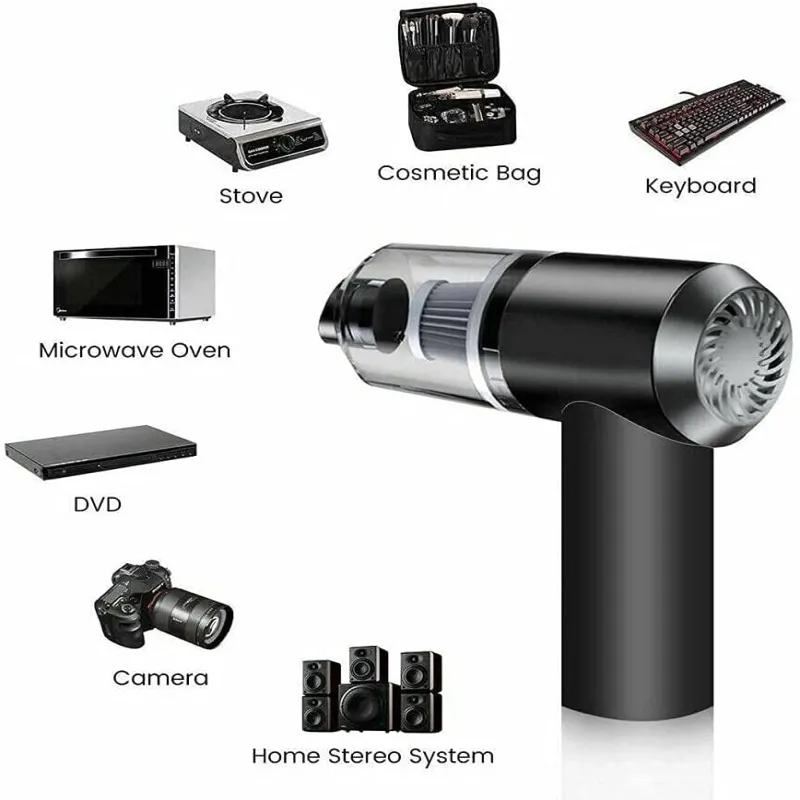 Cordless Handheld Vacuum — 120W, 9000Pa Suction for Car & Home