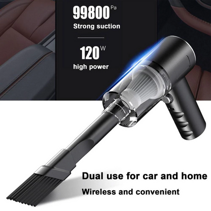 Cordless Handheld Vacuum — 120W, 9000Pa Suction for Car & Home